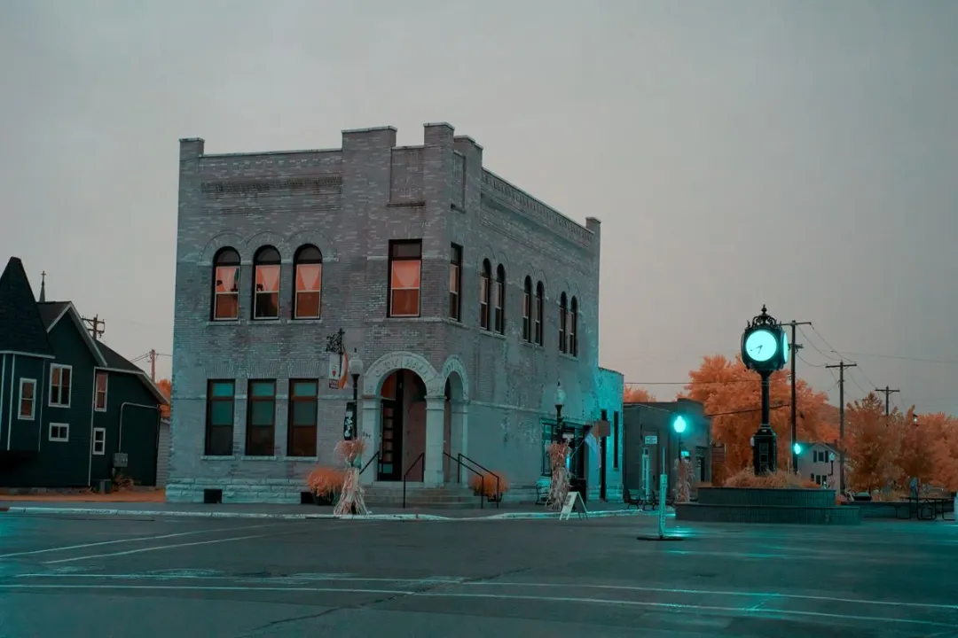 Exterior of a community bank branch in a small town