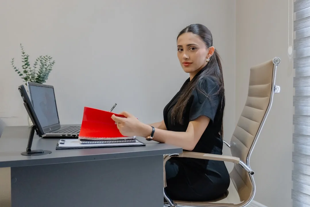 Woman reviewing a buy-sell agreement
