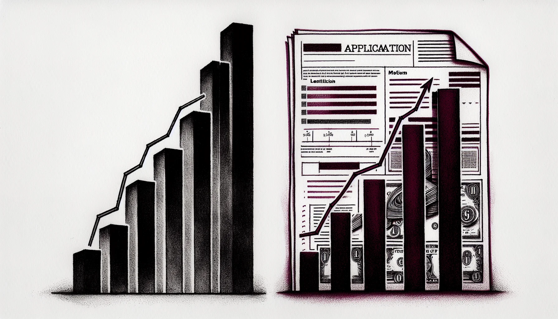 Editorial illustration of the wealth disparity behind the lending gap